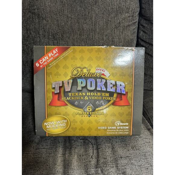 Deluxe TV Poker Texas Hold'Em Blackjack Video Poker Game 6 Player Edition - Picture 1 of 3